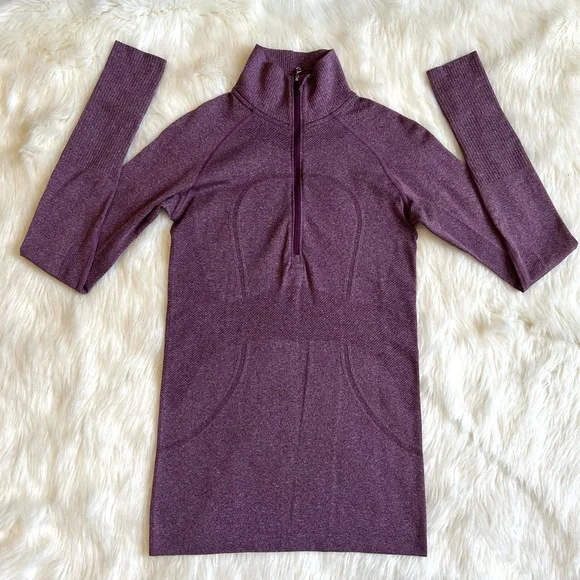 Lululemon 🍋Light Purple Half Zip Pullover size 6 - Picture 2 of 12